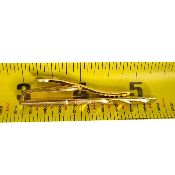 Vintage Hickok Gold Tone Drill Bit Design Tie Clip Bar 2.375" USA - Picture 5 of 5